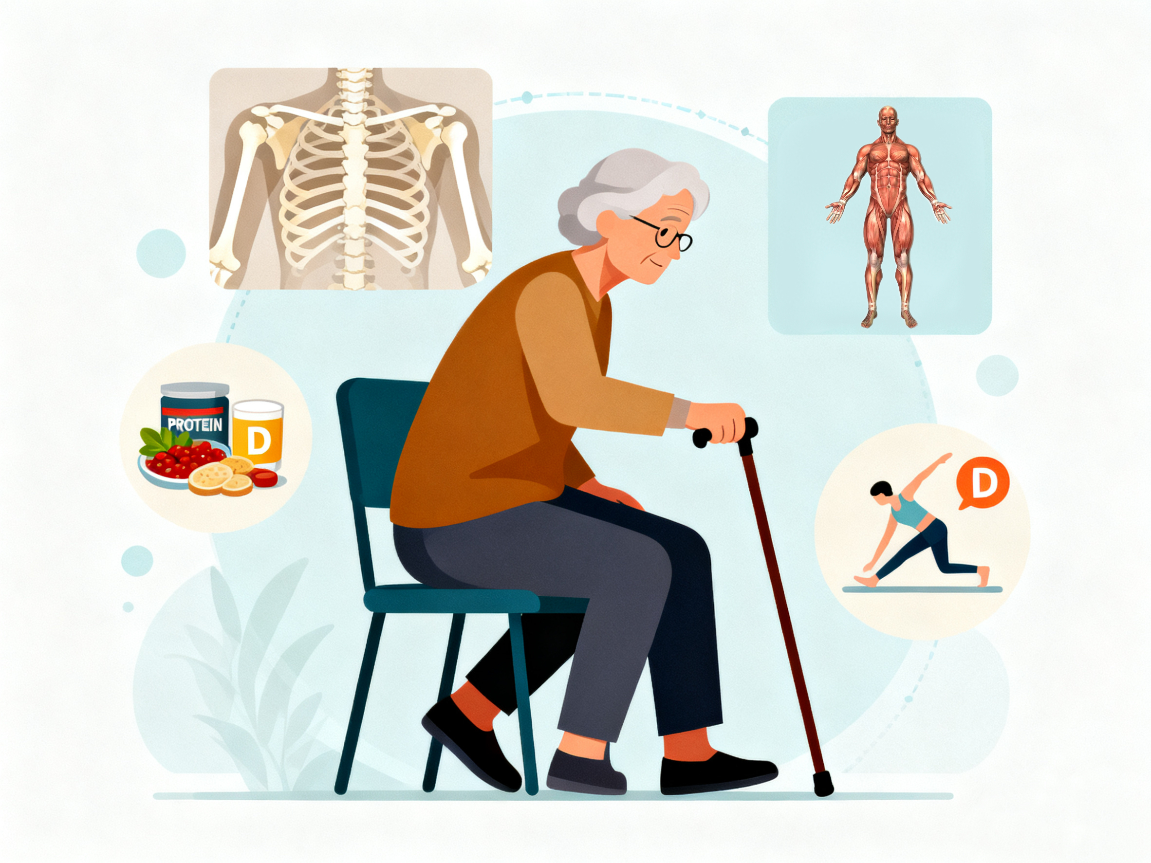 Sarcopenia in the Elderly: From Pathogenic Mechanisms to Dietary Interventions—New Insights for Muscle Health