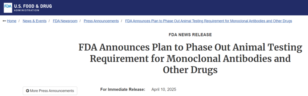 FDA New Policy: Reduction of Animal Testing in Preclinical Drug Safety Studies, Alternative Technologies Leading Industry Transformation